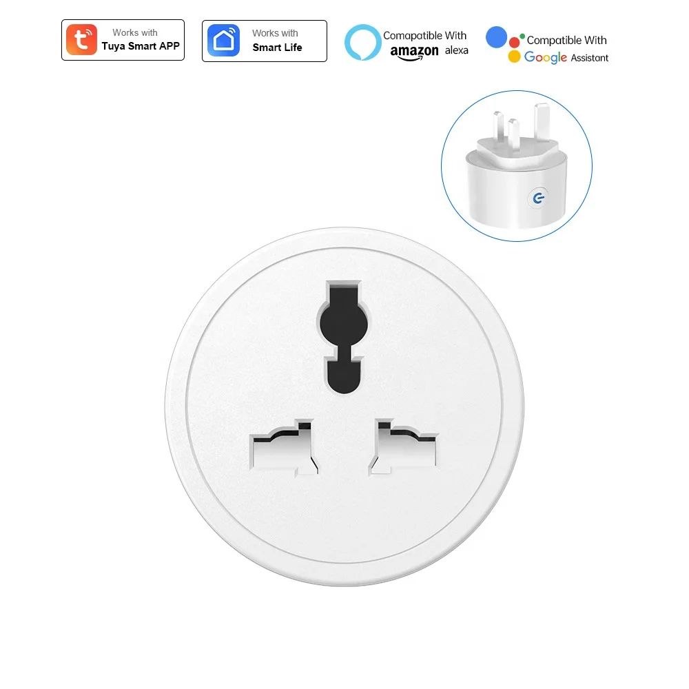 Tomada Inteligente Wi-Fi Tuya Smart 16A com função de medição de energia