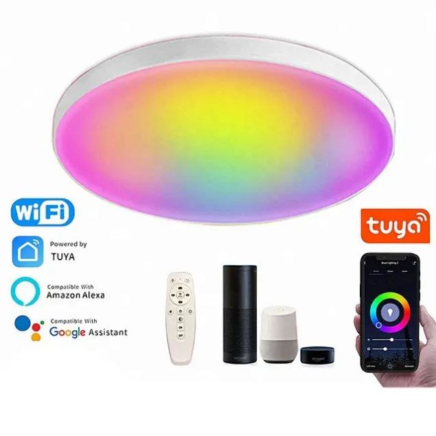 Luminária de Teto Inteligente Tuya Smart WiFi 24W RGBCW