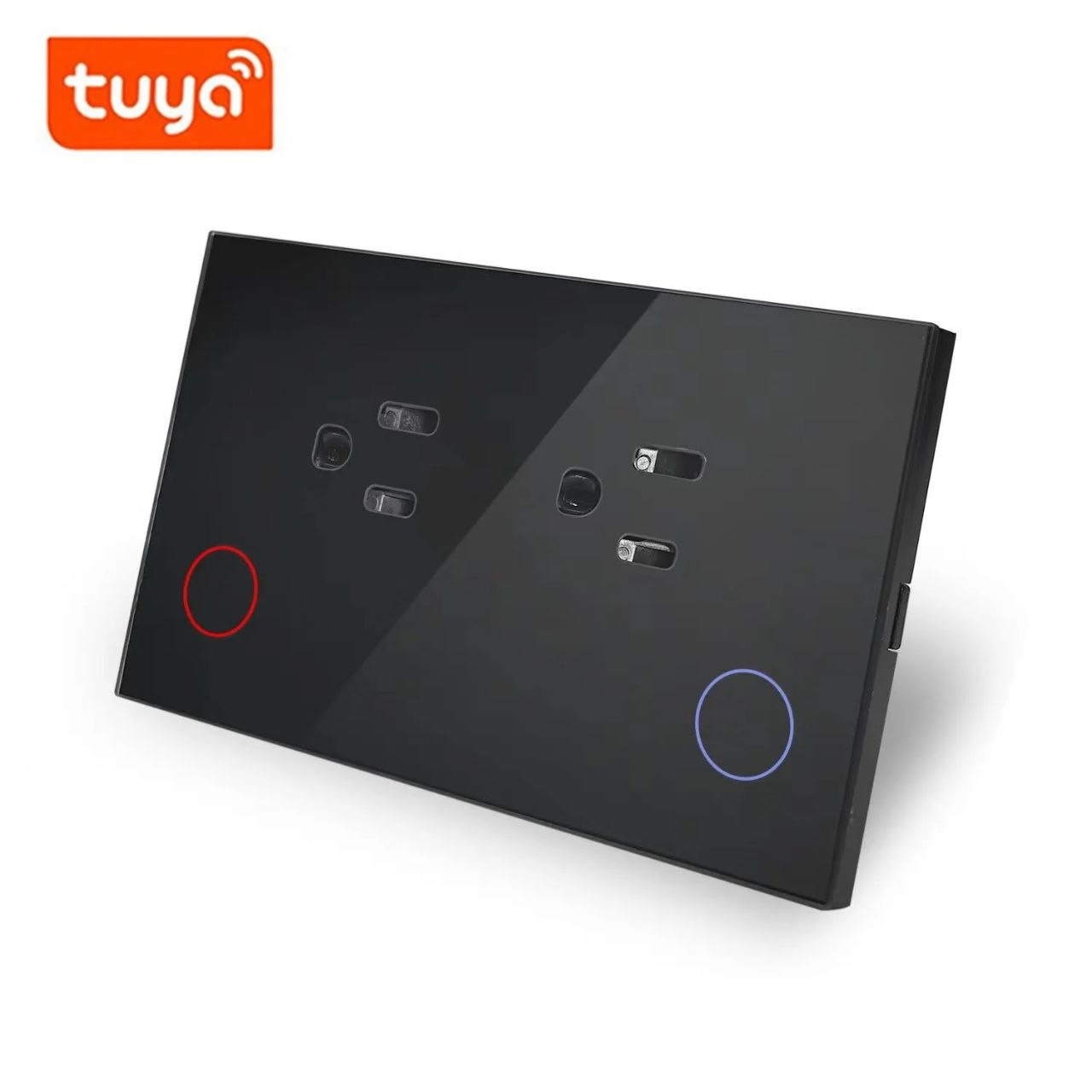 Tomada de Parede Inteligente WiFi de 2 Canais Tuya Smart (Versão EUA)