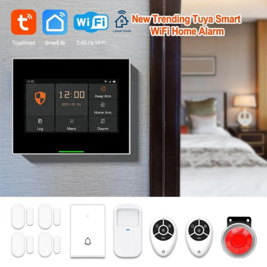 Sistema de alarme residencial inteligente Tuya com WiFi GSM Kit completo