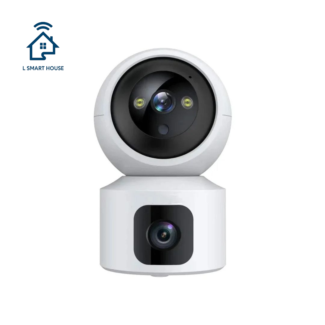 Câmera Tuya Smart 4.0 MP lentes duplas WiFi