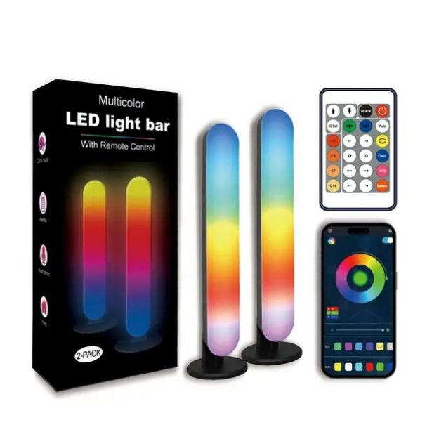 Luzes Ambiente Duplas Tuya Smart WiFi + Bluetooth RGBIC com Infravermelho e Sincronização Musical
