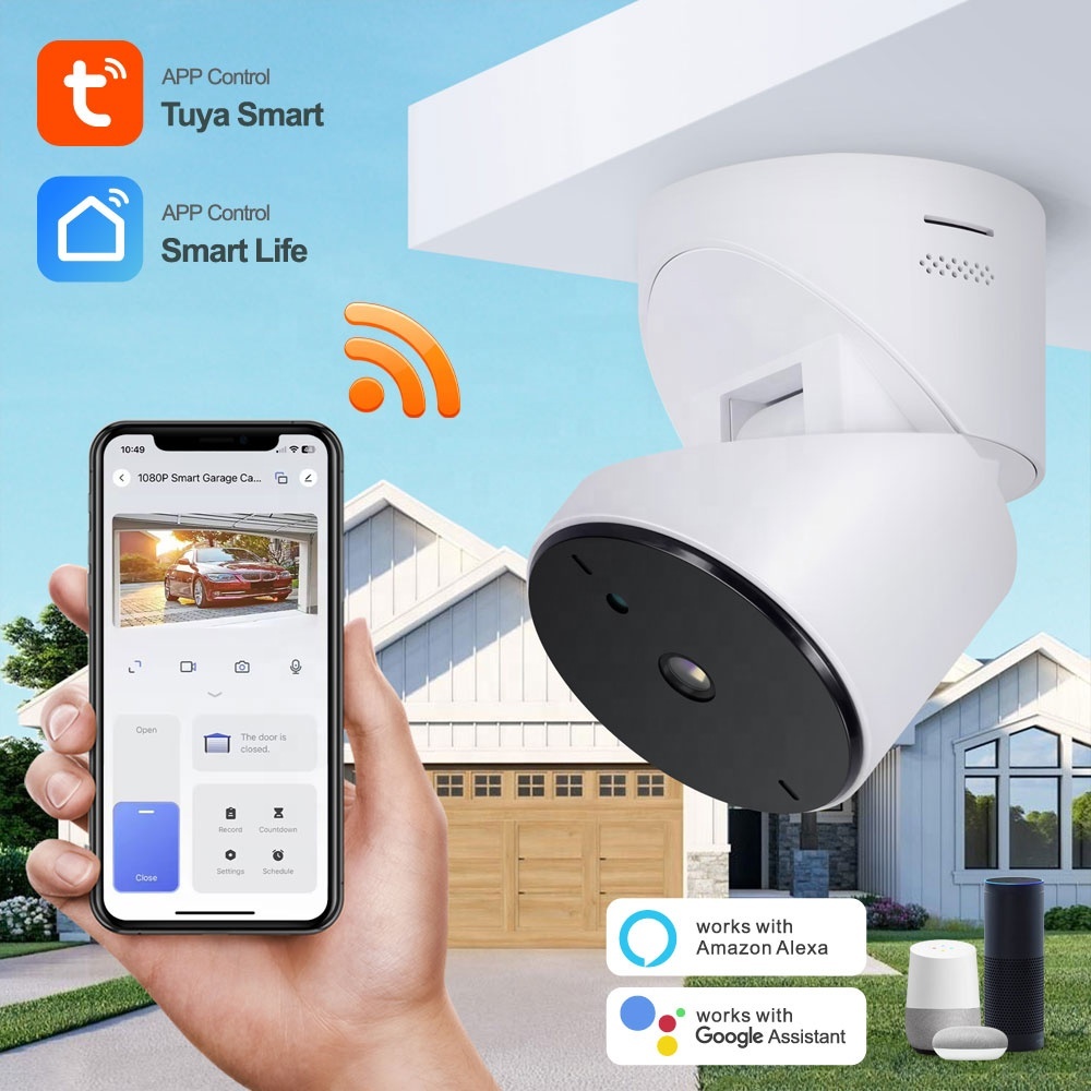 Abridor de Portão de Garagem Automático WiFi Tuya Smart com Câmera