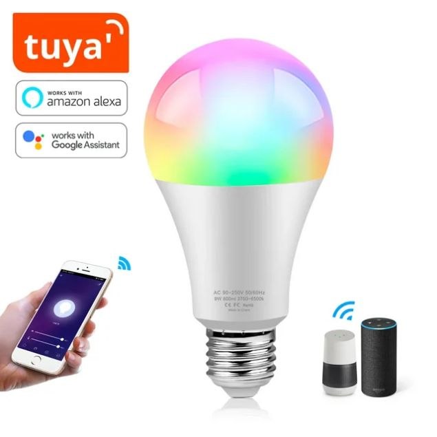 Mini Lâmpada LED Inteligente WiFi RGBCW Tuya