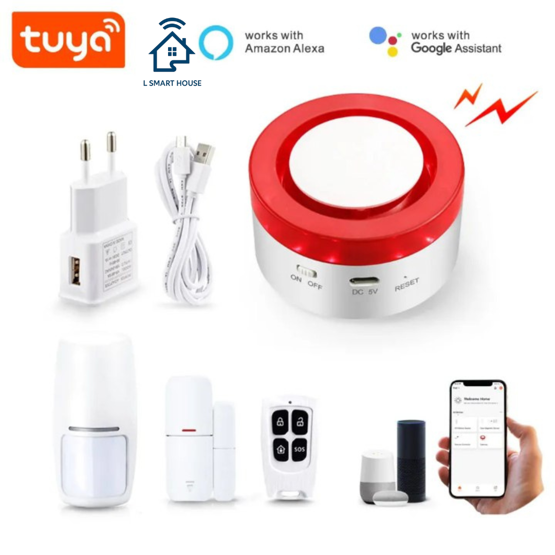 Sistema de alarme de sirene inteligente WiFi Tuya