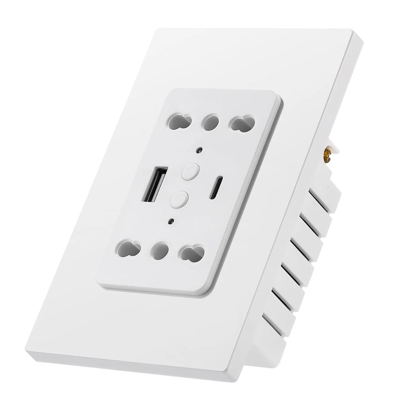 Tomada de Parede Inteligente WiFi de 2 Canais Tuya Smart (Versão Italiana)