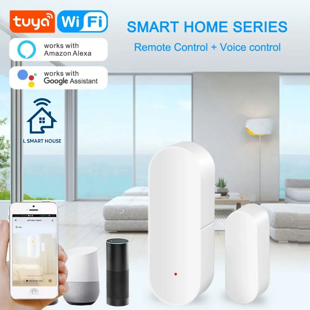 Sensor de porta, janela e luz multifuncional 2 em 1 Wifi Tuya